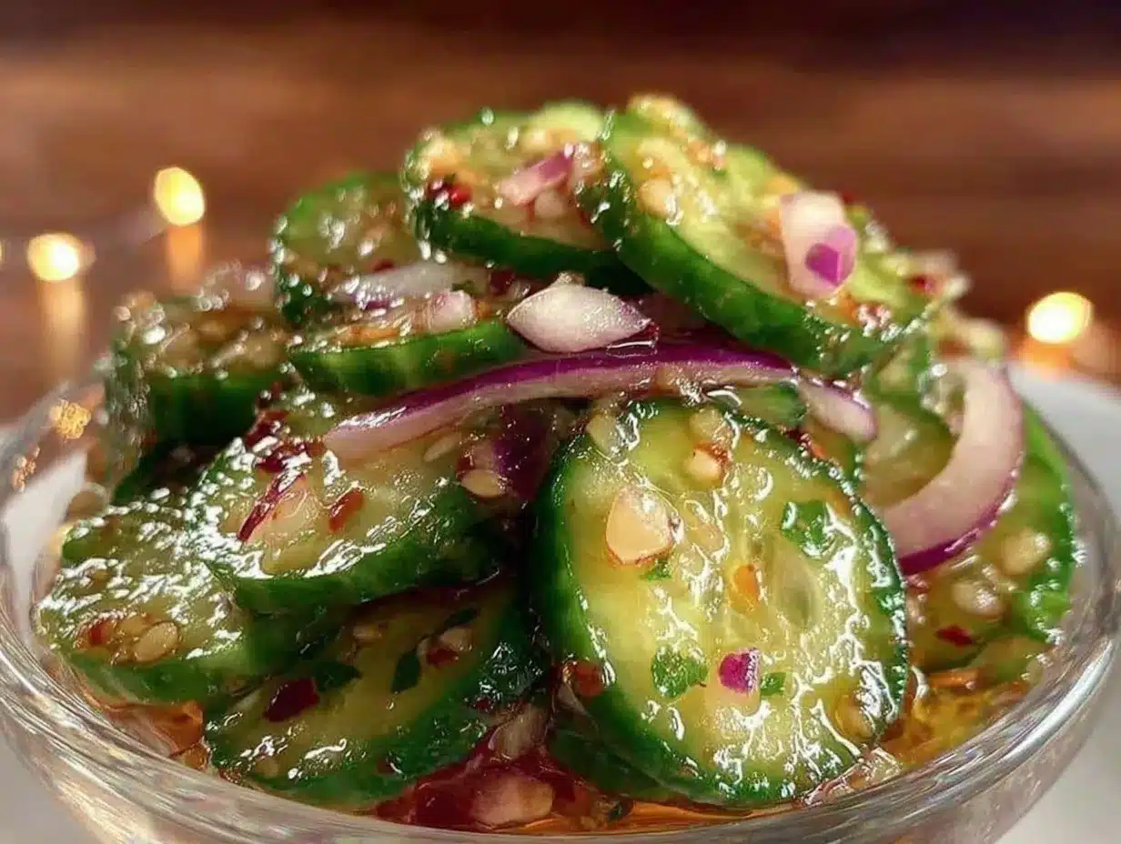 classic homemade cucumber and onions in sweet vinegar preparation steps