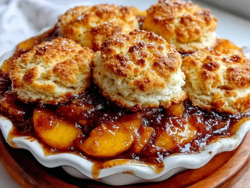 classic southern-style peach cobbler - featured image