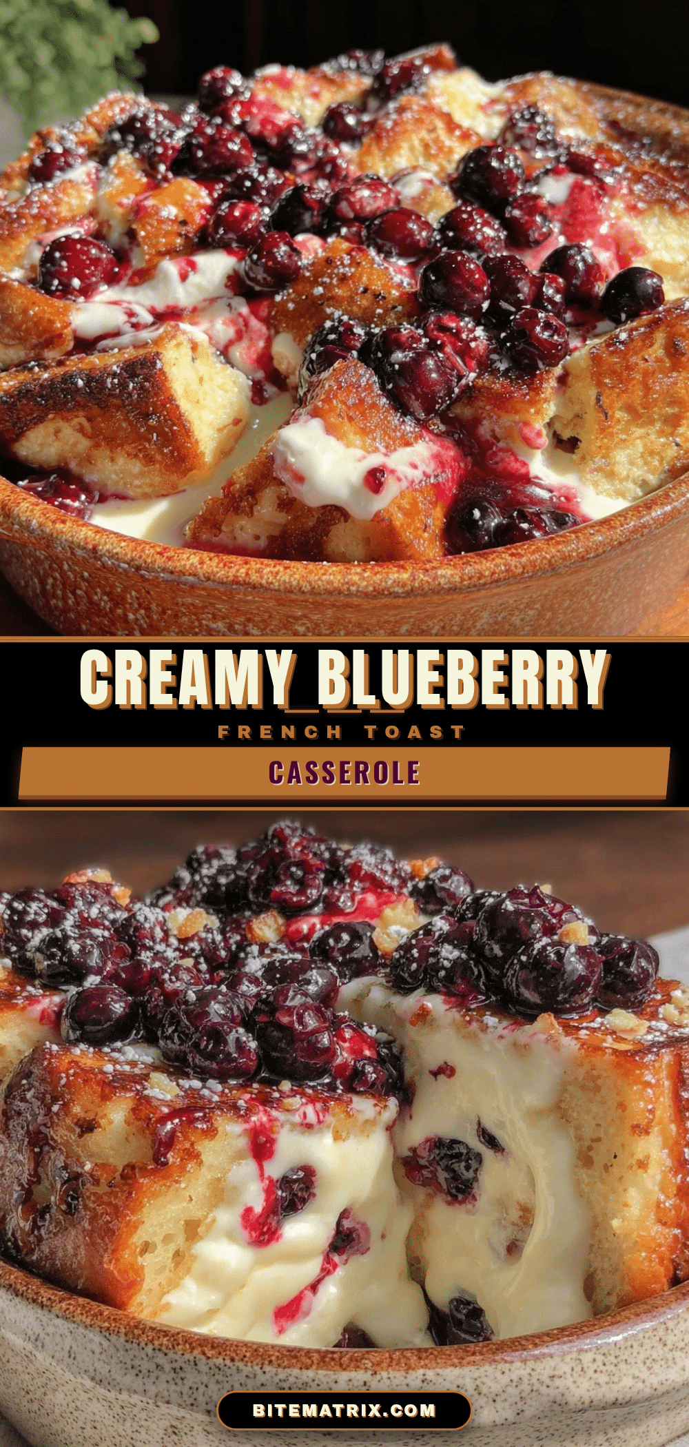 creamy blueberry cream cheese french toast casserole recipe