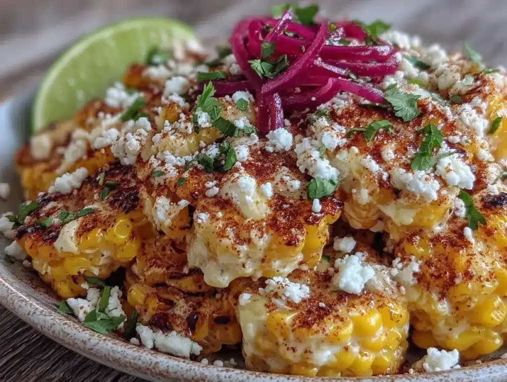 creamy elote Mexican street corn salad - featured image