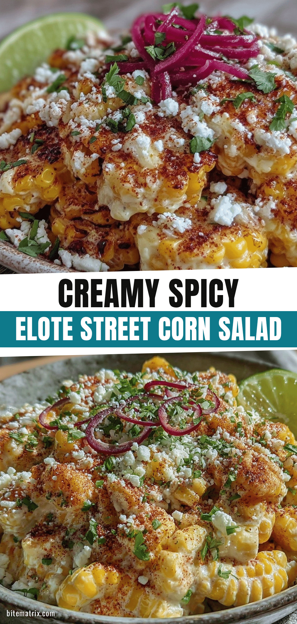 creamy elote Mexican street corn salad recipe