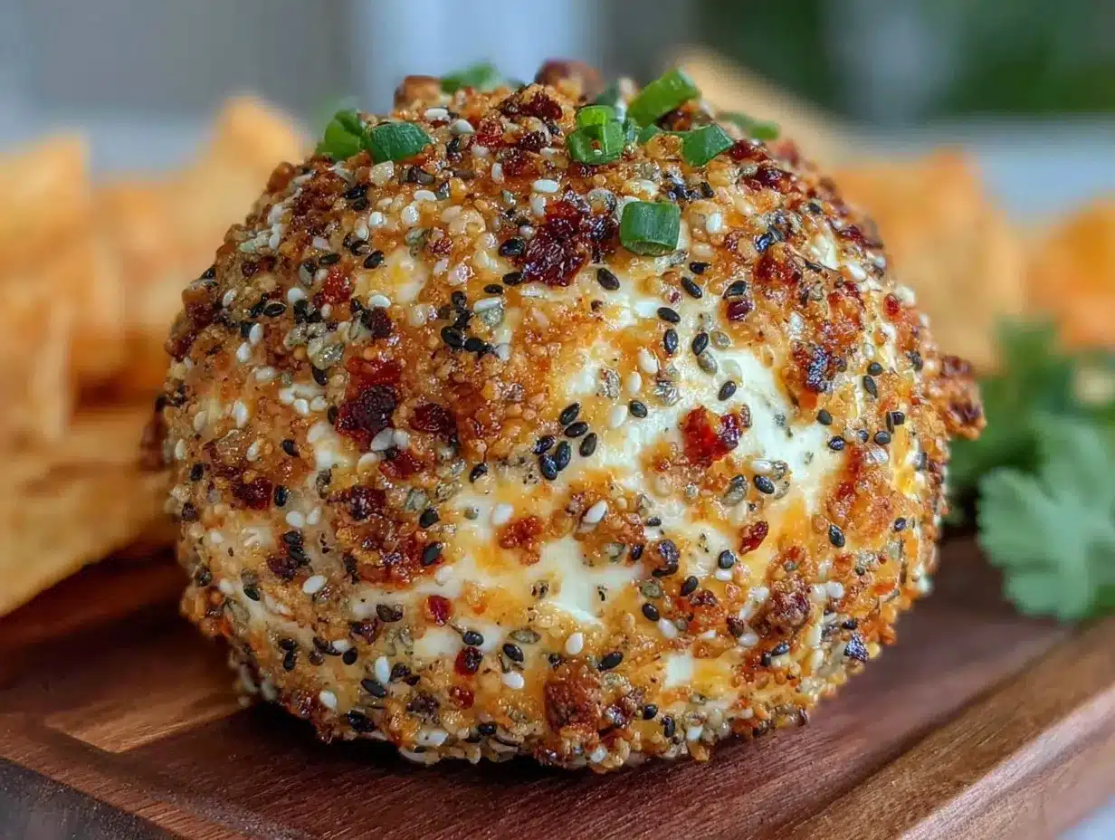 creamy everything bagel cheese ball preparation steps