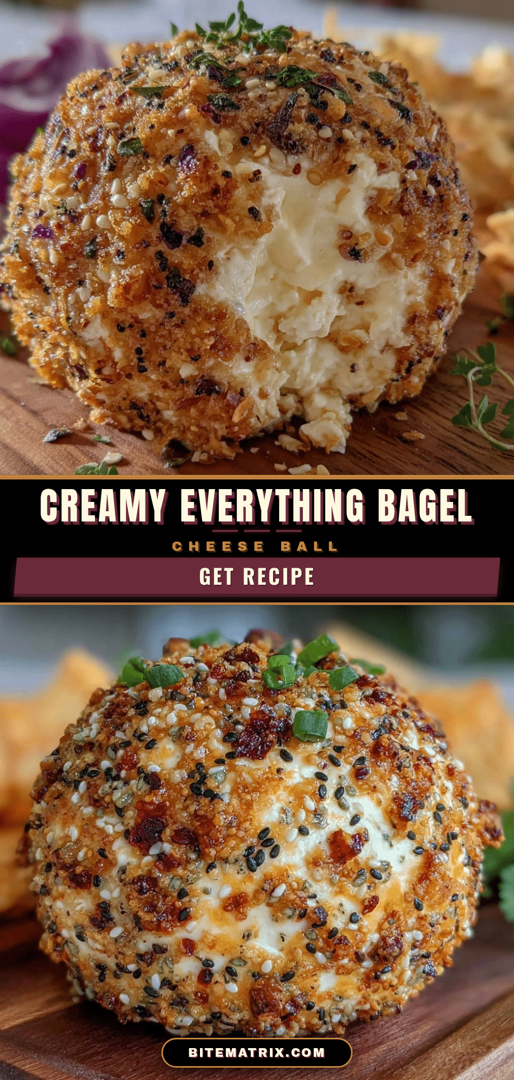 creamy everything bagel cheese ball recipe