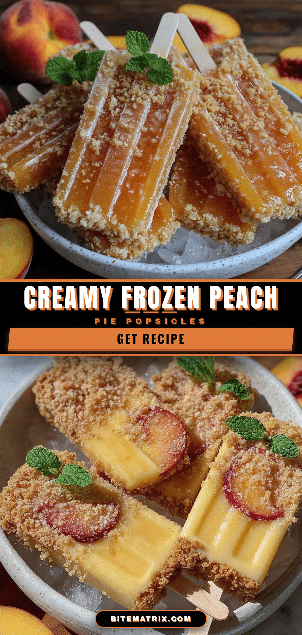 creamy frozen peach pie popsicles recipe