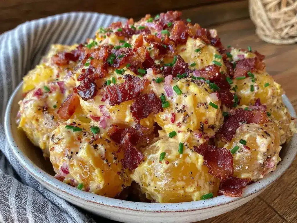 creamy loaded potato salad - featured image
