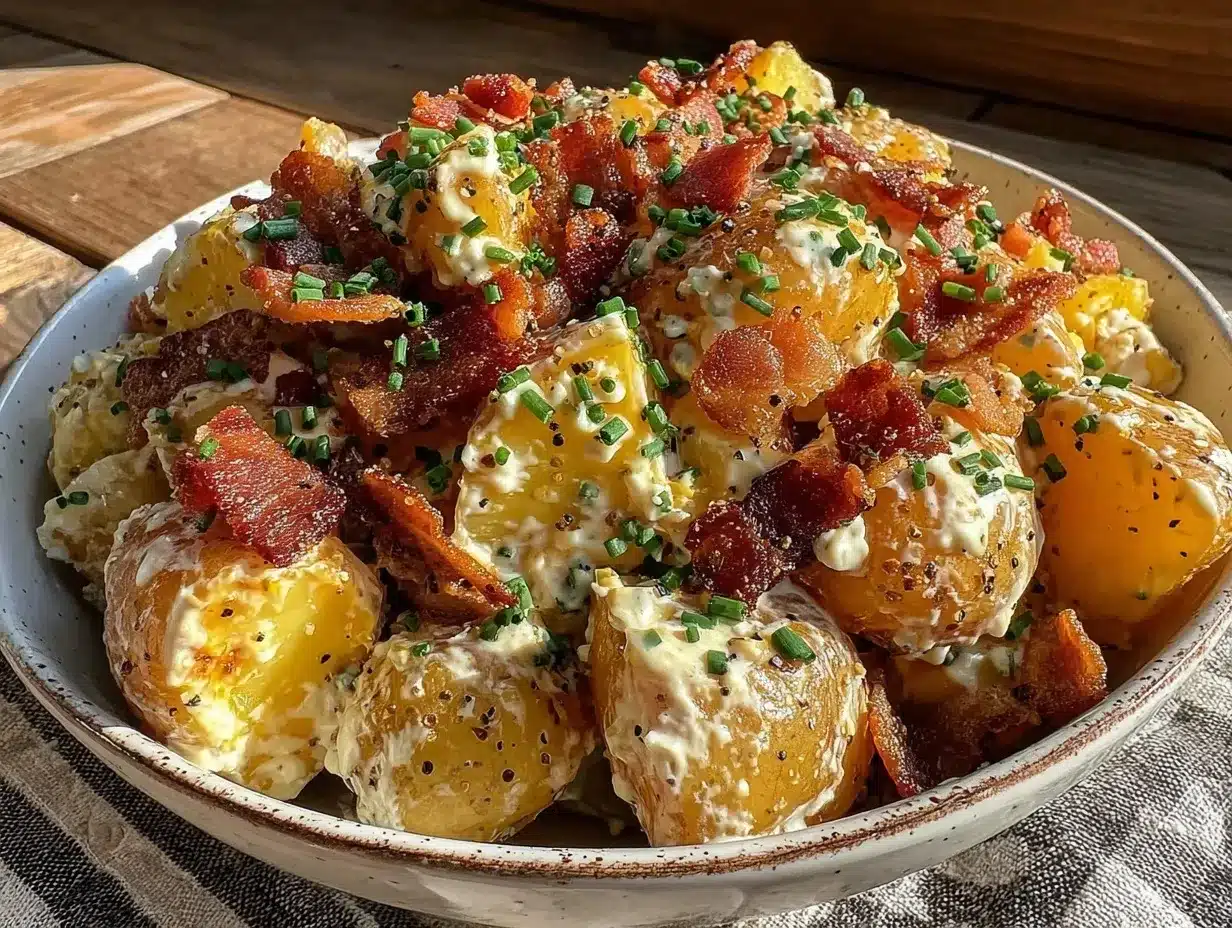 creamy loaded potato salad preparation steps