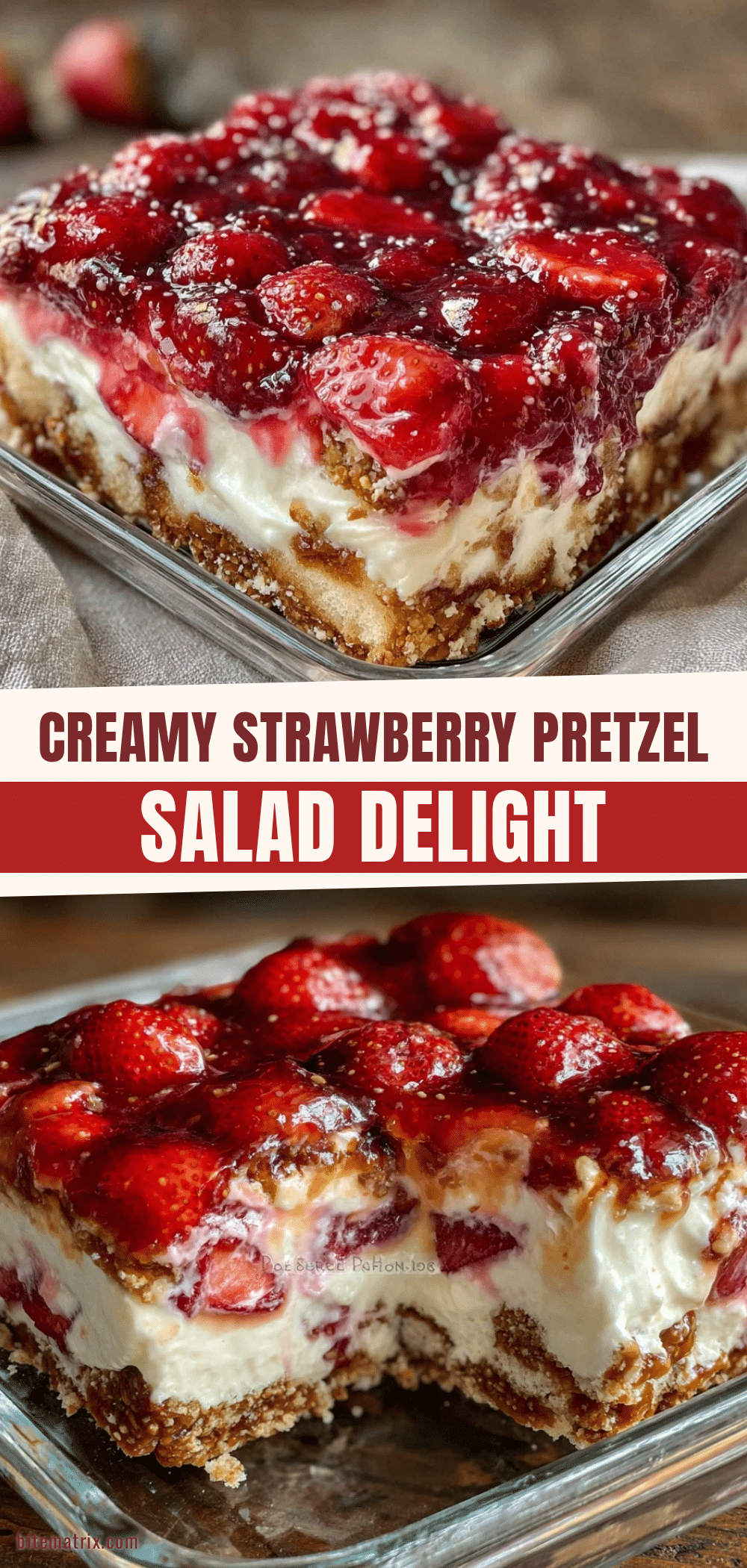 creamy strawberry pretzel salad recipe