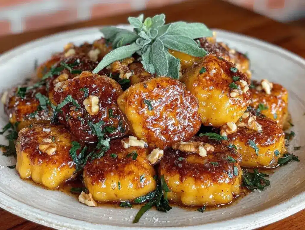 crispy brown butter sage gnocchi - featured image
