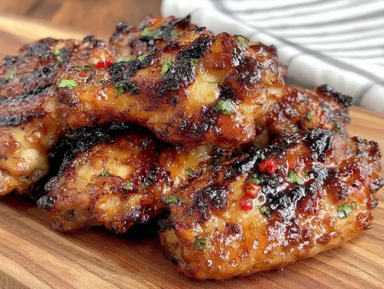 crispy grilled bbq chicken wings preparation steps