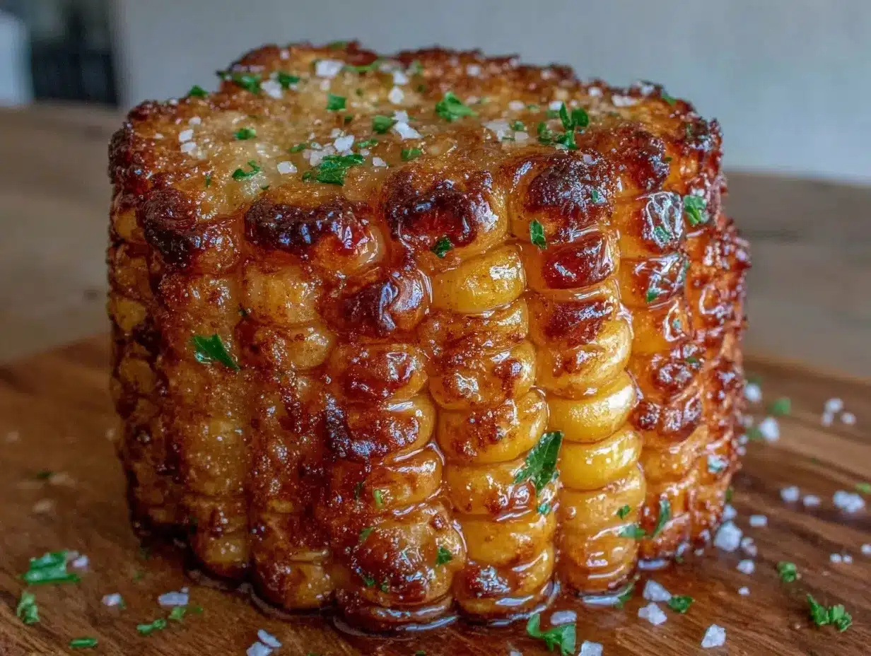 crispy honey butter roasted corn on the cob air fryer preparation steps