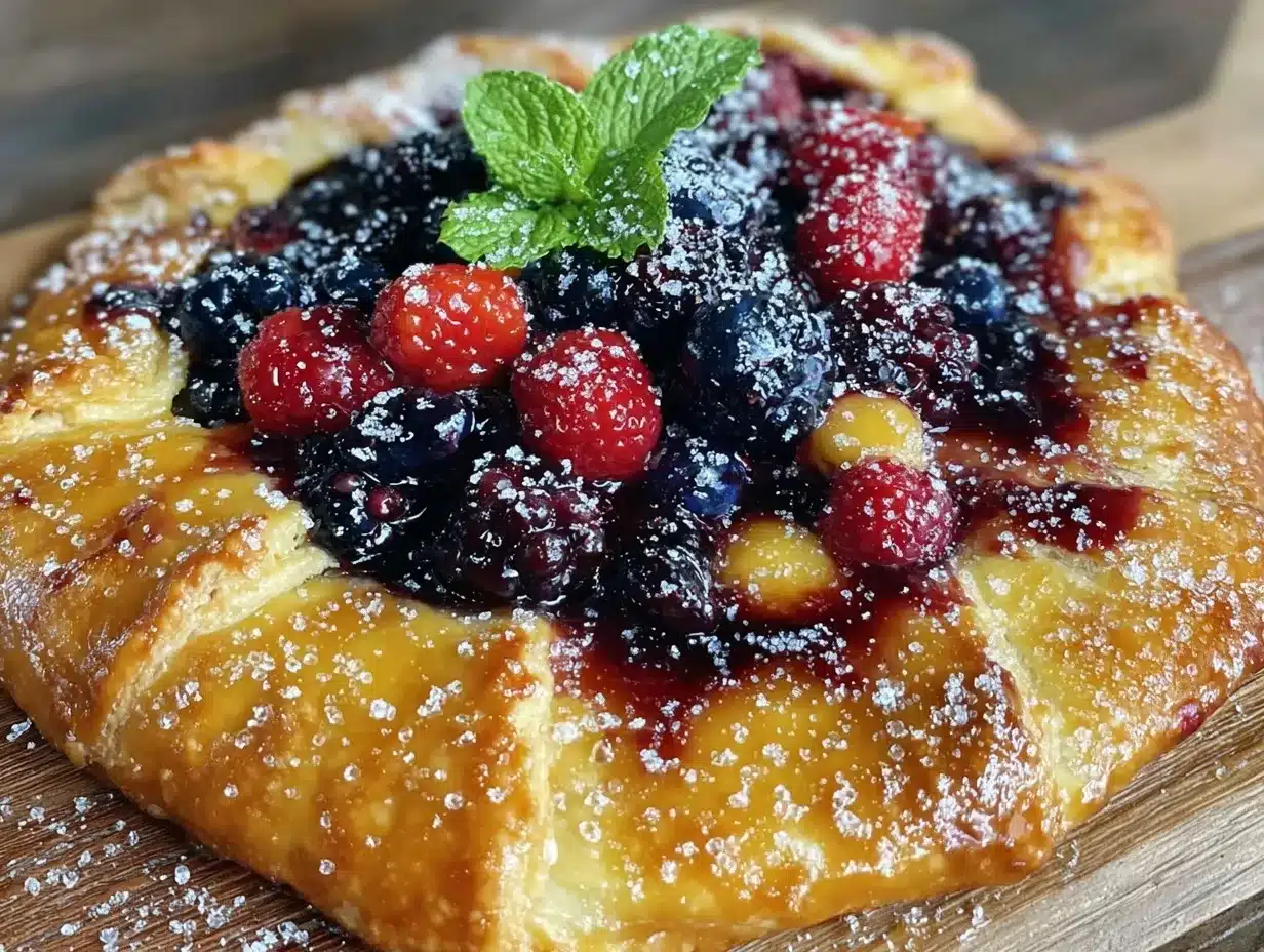 crispy mixed berry galette preparation steps