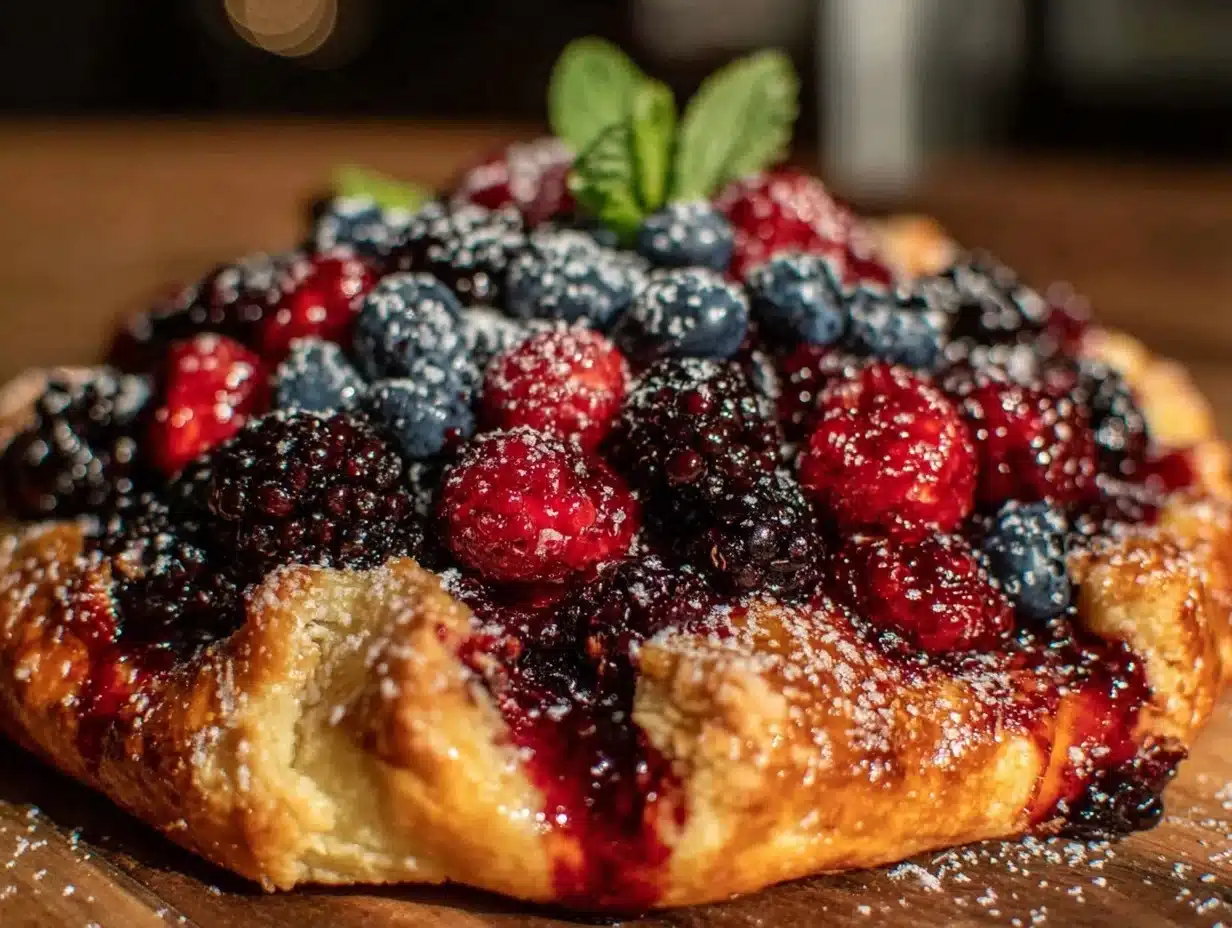 crispy mixed berry galette - featured image