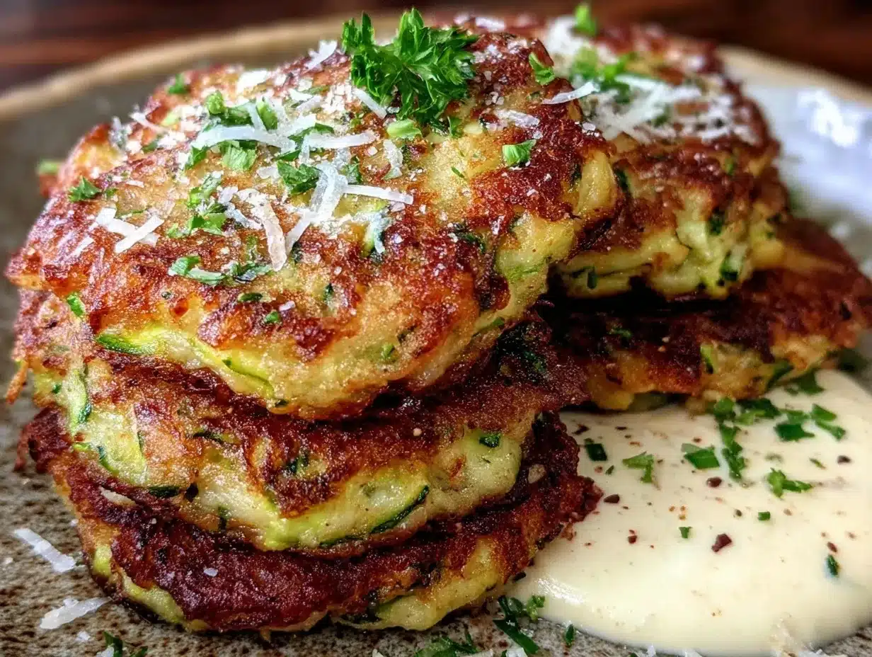 crispy parmesan zucchini fritters preparation steps