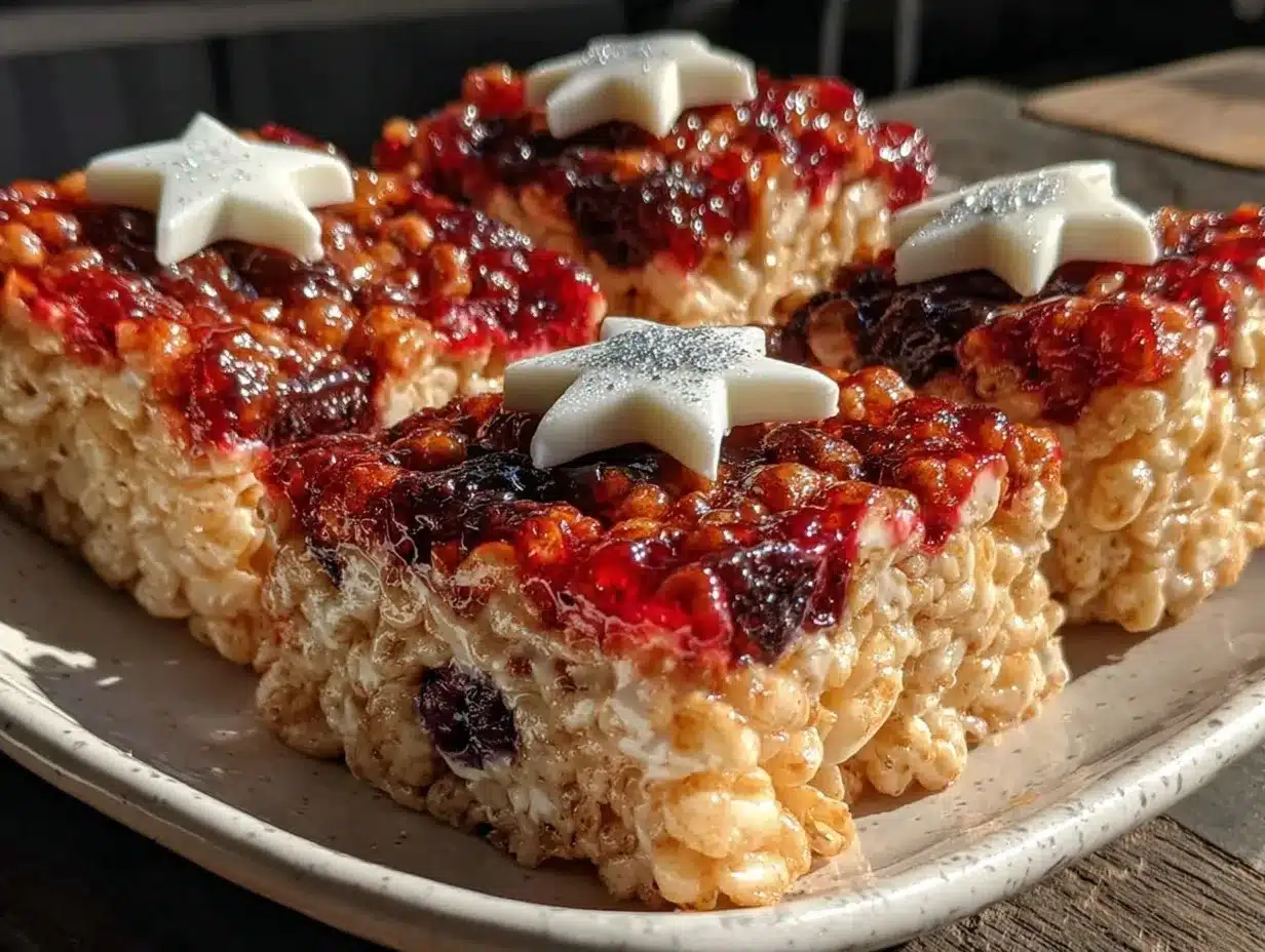 crispy rice krispie flag treats preparation steps