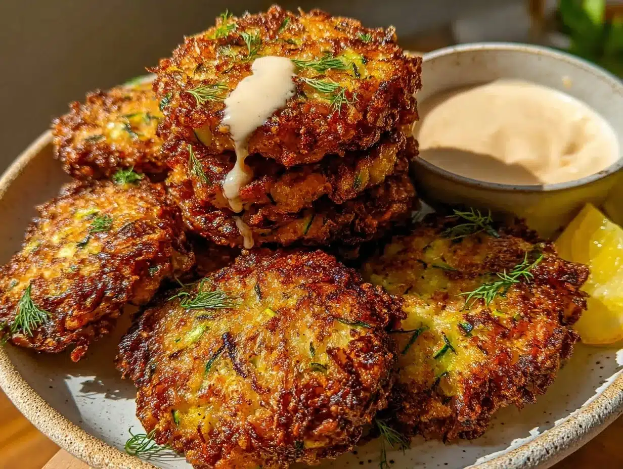 crispy zucchini fritters preparation steps