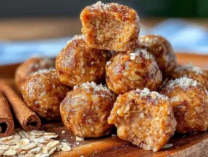 easy apple cinnamon energy bites - featured image