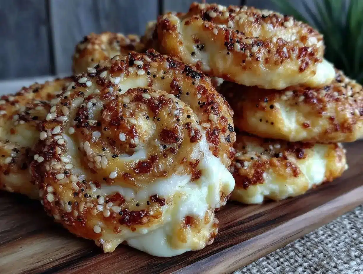 easy creamy everything bagel pinwheels preparation steps