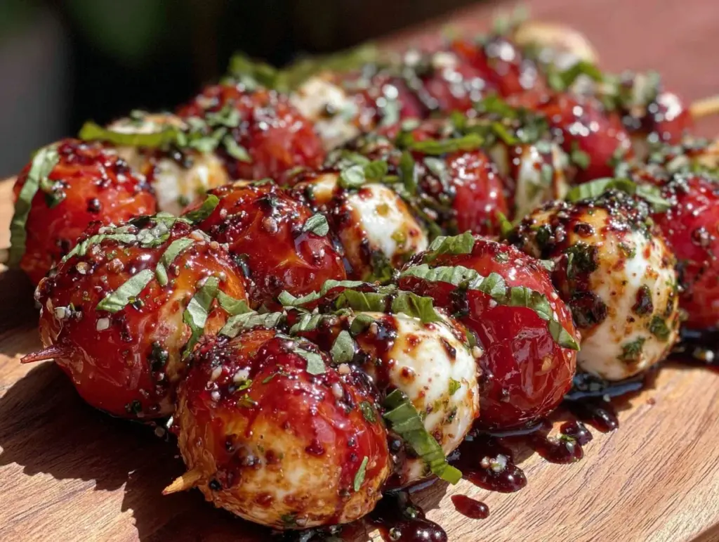 easy fresh caprese skewers - featured image