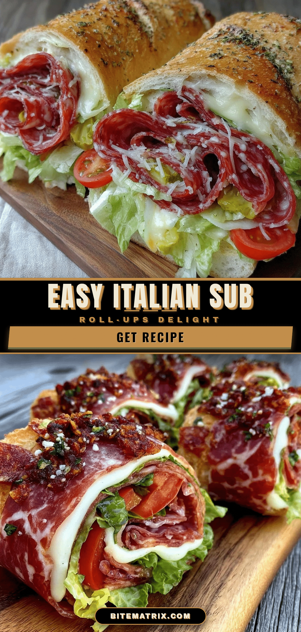 easy italian sub sandwich roll-ups recipe