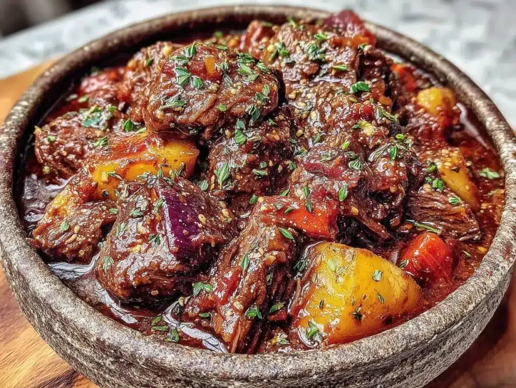 easy lazy day crockpot beef stew - featured image