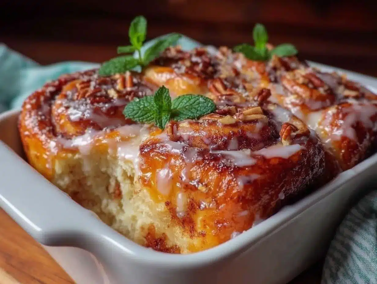easy overnight cinnamon roll casserole preparation steps