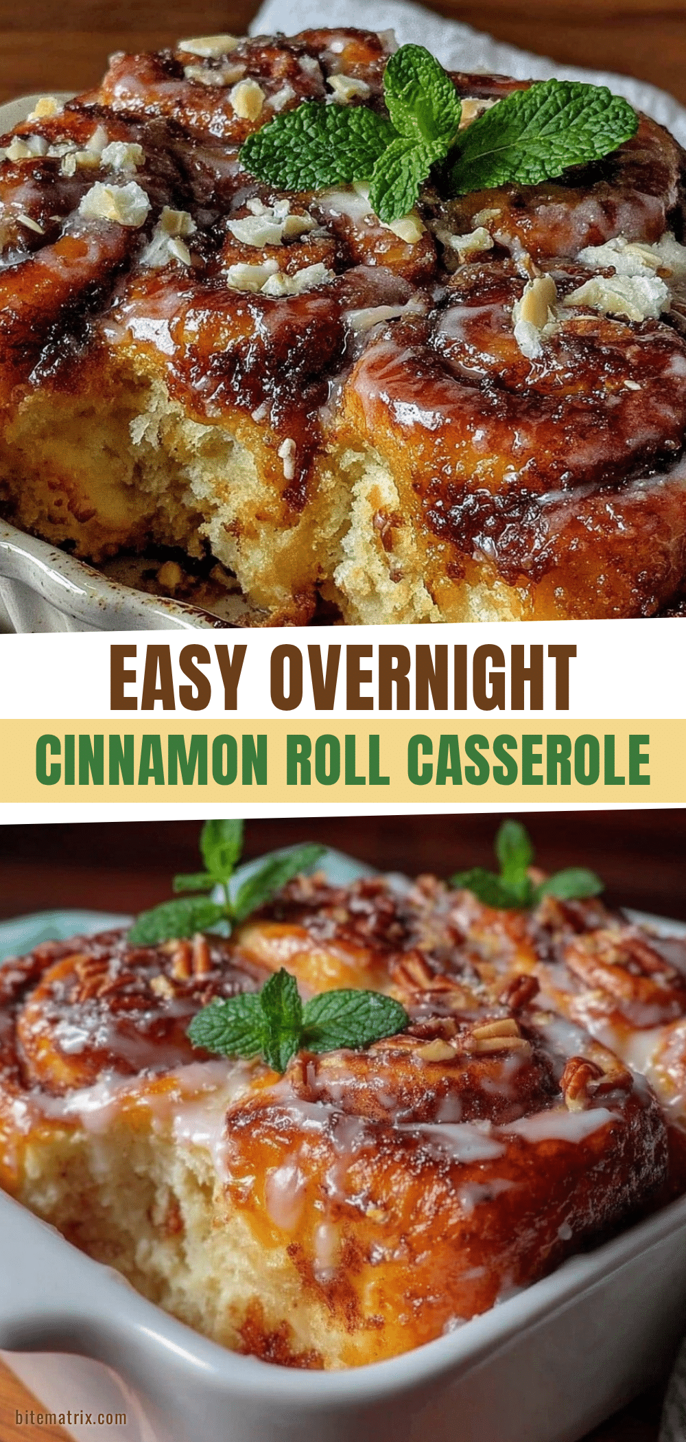 easy overnight cinnamon roll casserole recipe