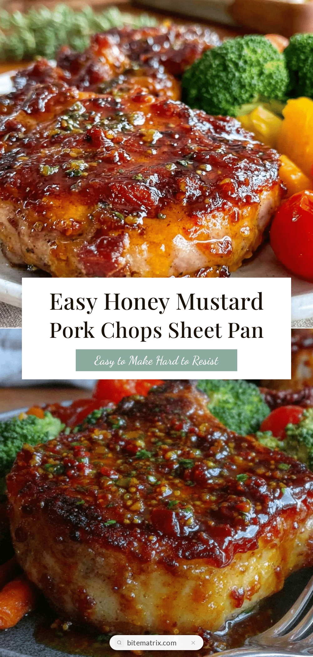 easy sheet pan honey mustard pork chops recipe