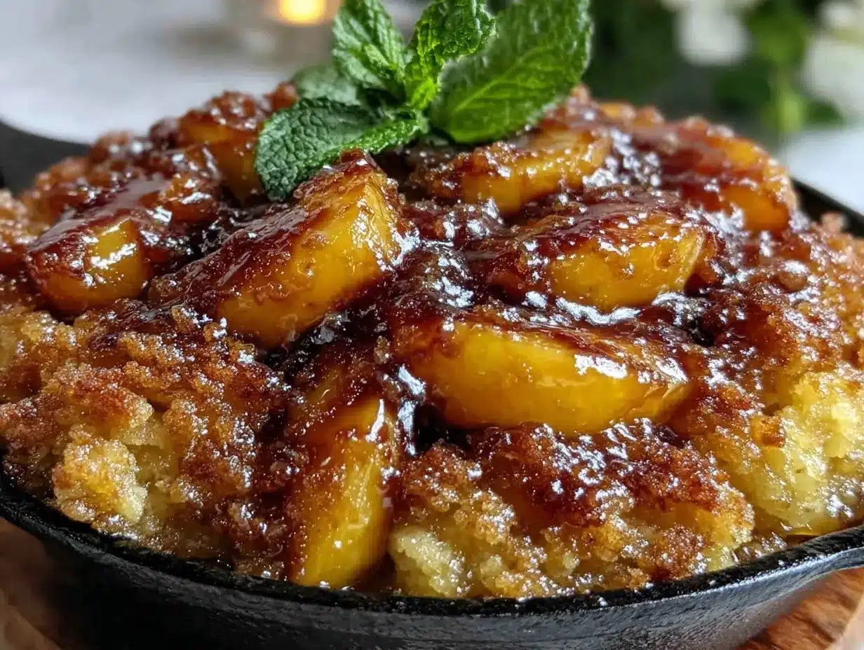 easy skillet peach cobbler preparation steps