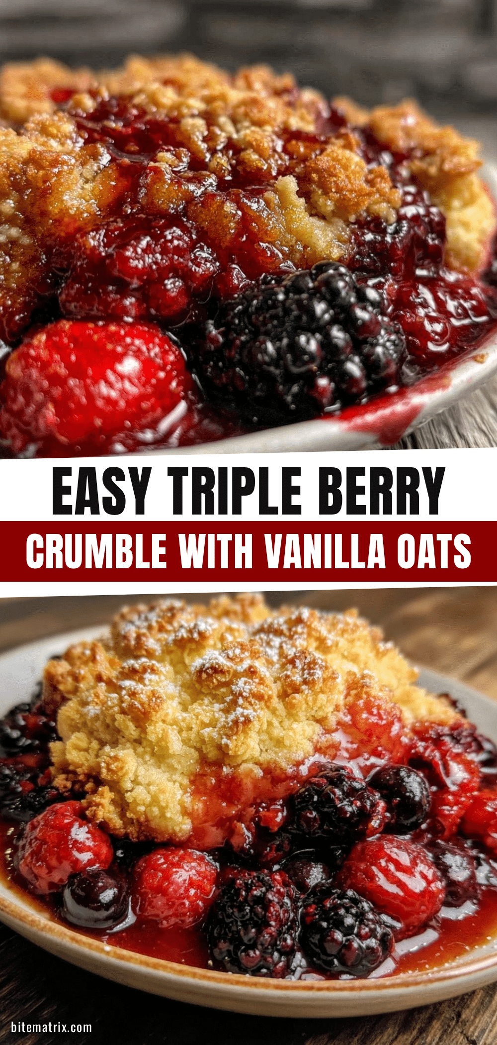 easy triple berry crumble recipe