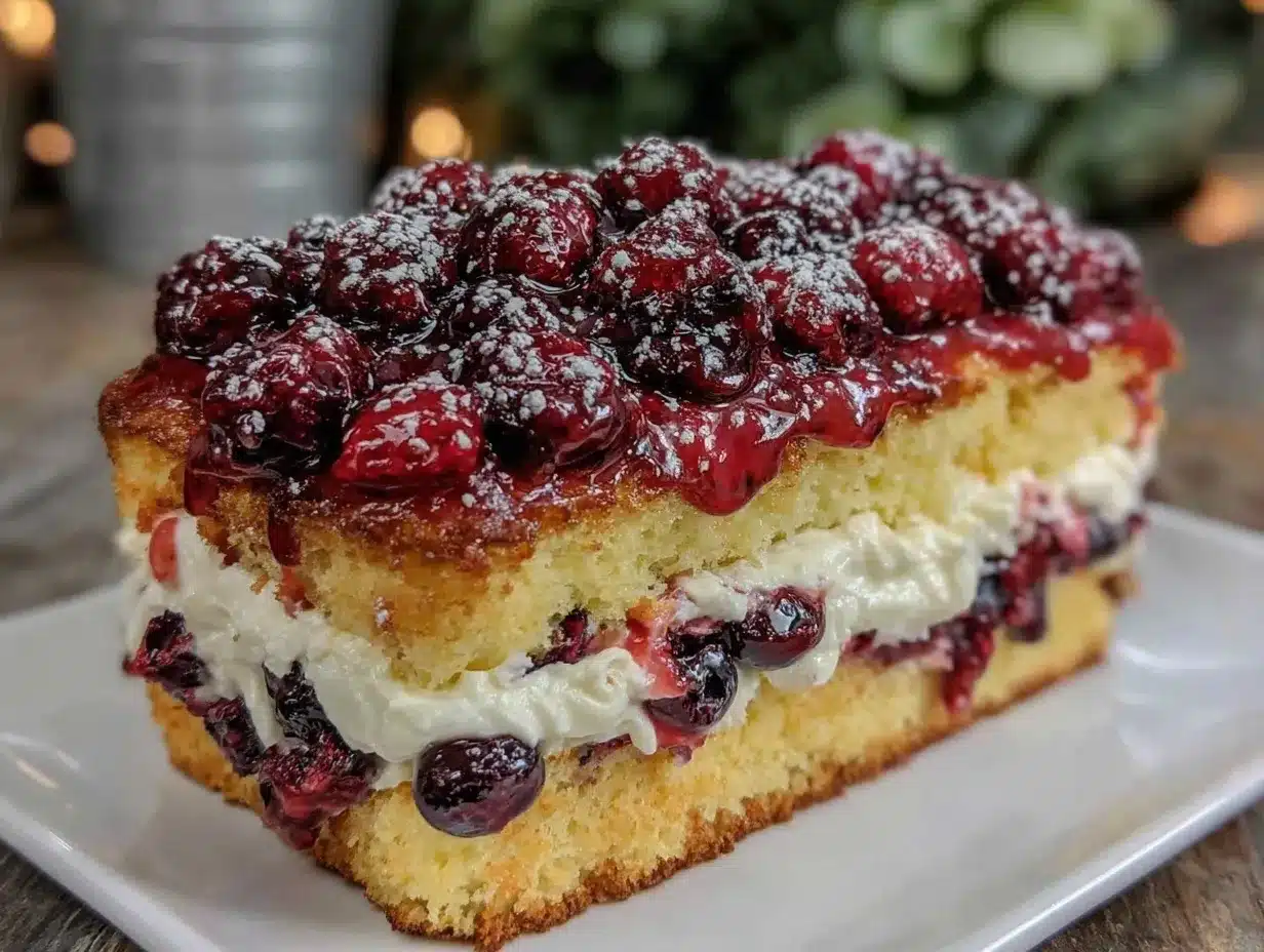 easy zesty lemon blueberry flag cake preparation steps