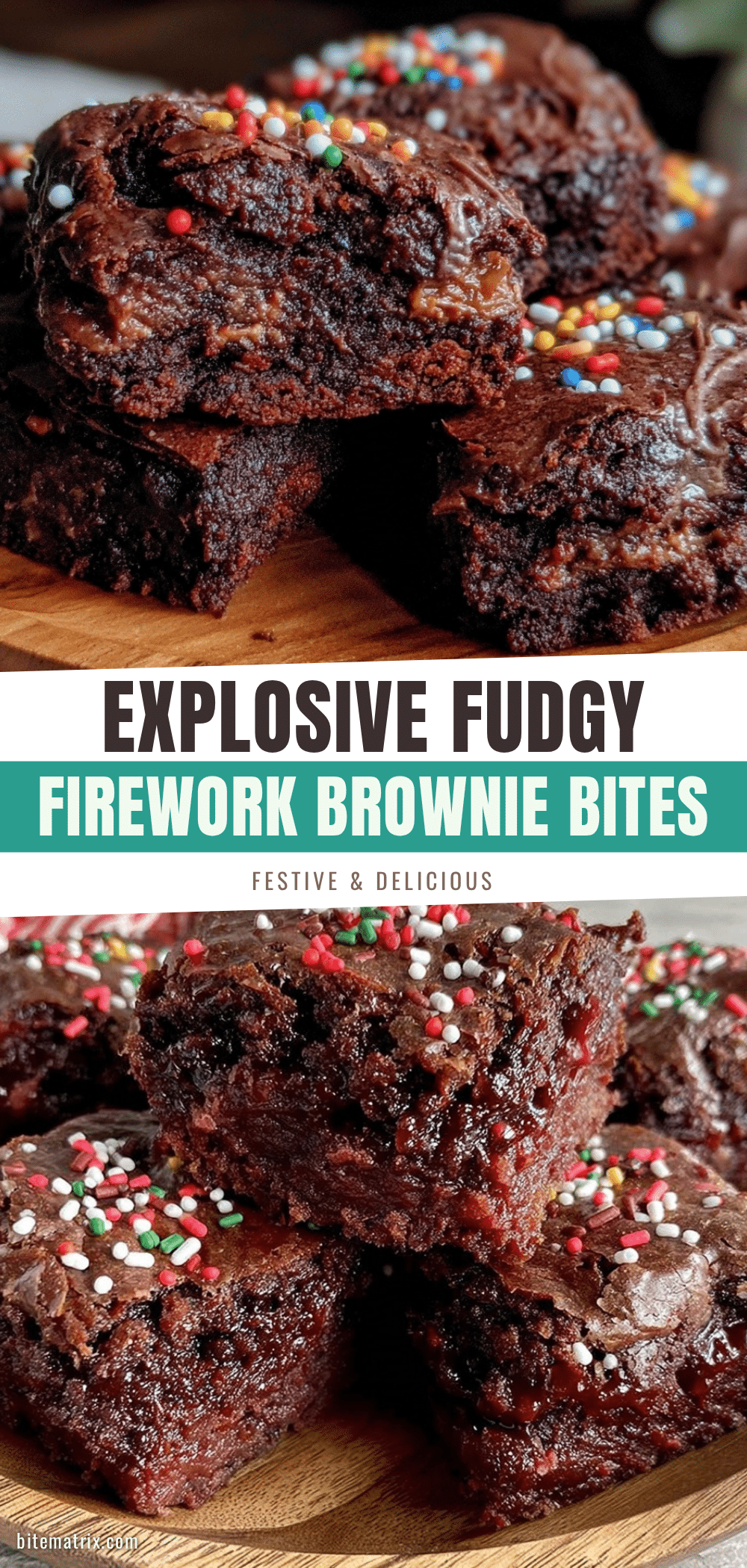 firework explosion brownie bites recipe