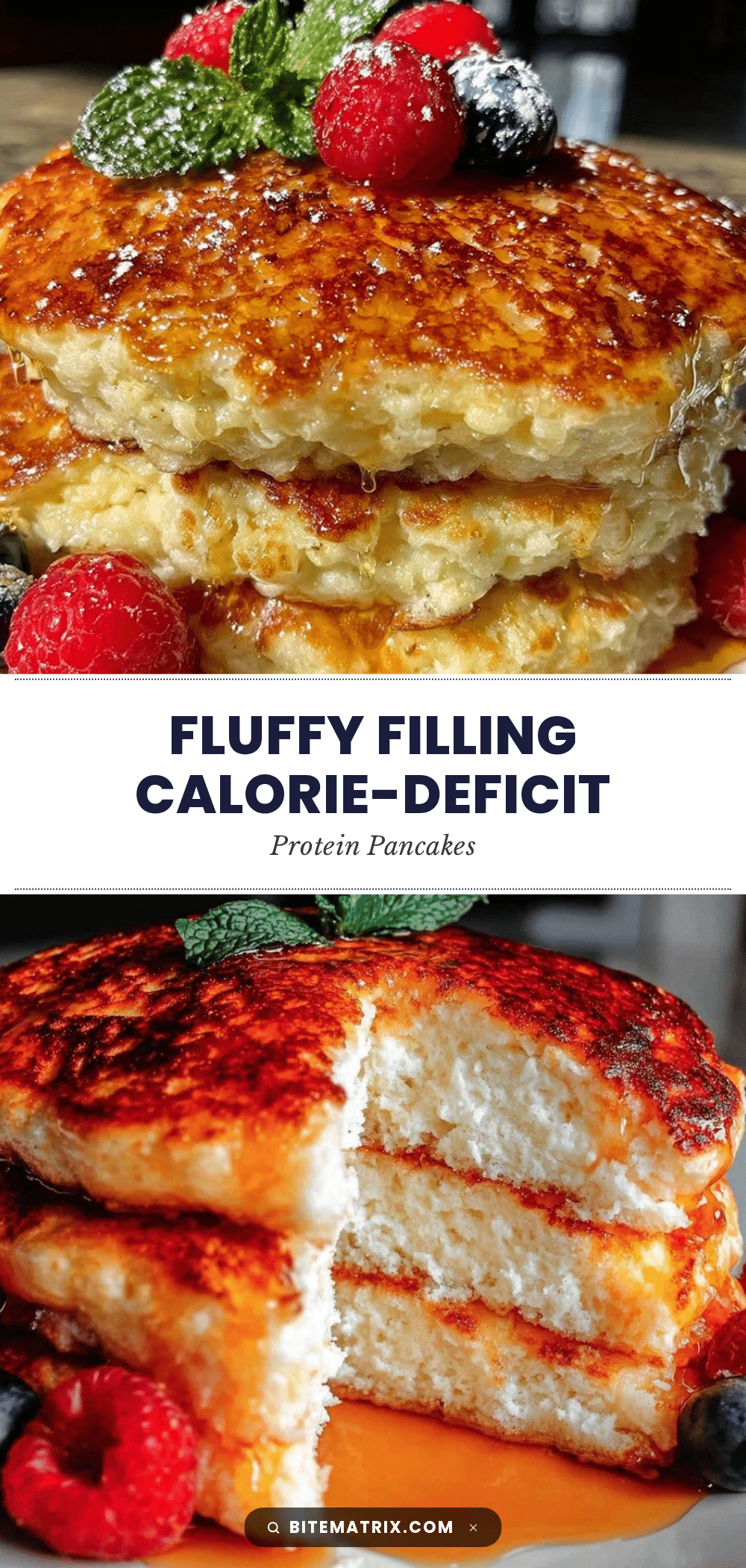 fluffy calorie-deficit protein pancakes recipe