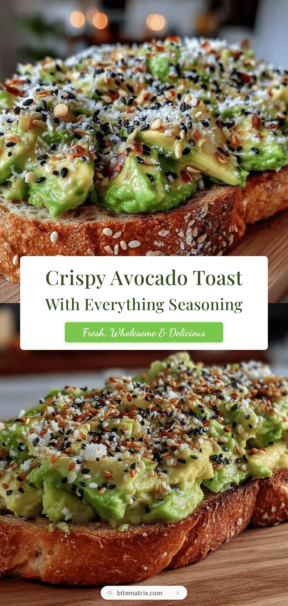 fresh avocado toast with everything bagel seasoning recipe