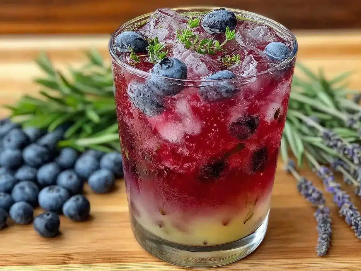 fresh blueberry lavender lemonade preparation steps
