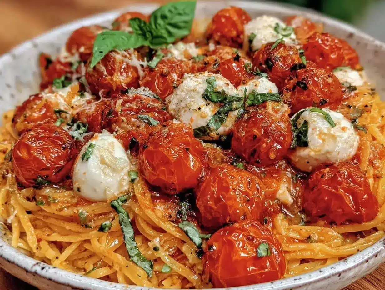 fresh cherry tomato basil pasta preparation steps