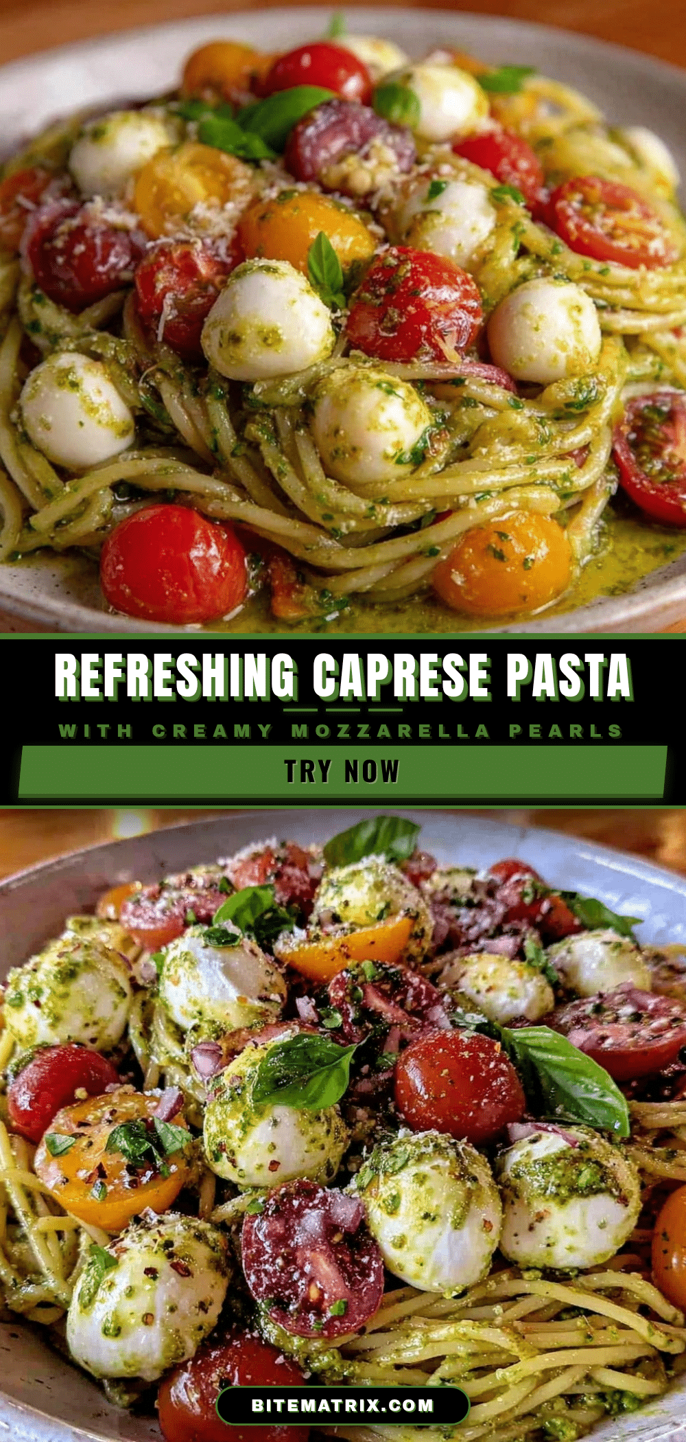 fresh cold caprese pasta recipe