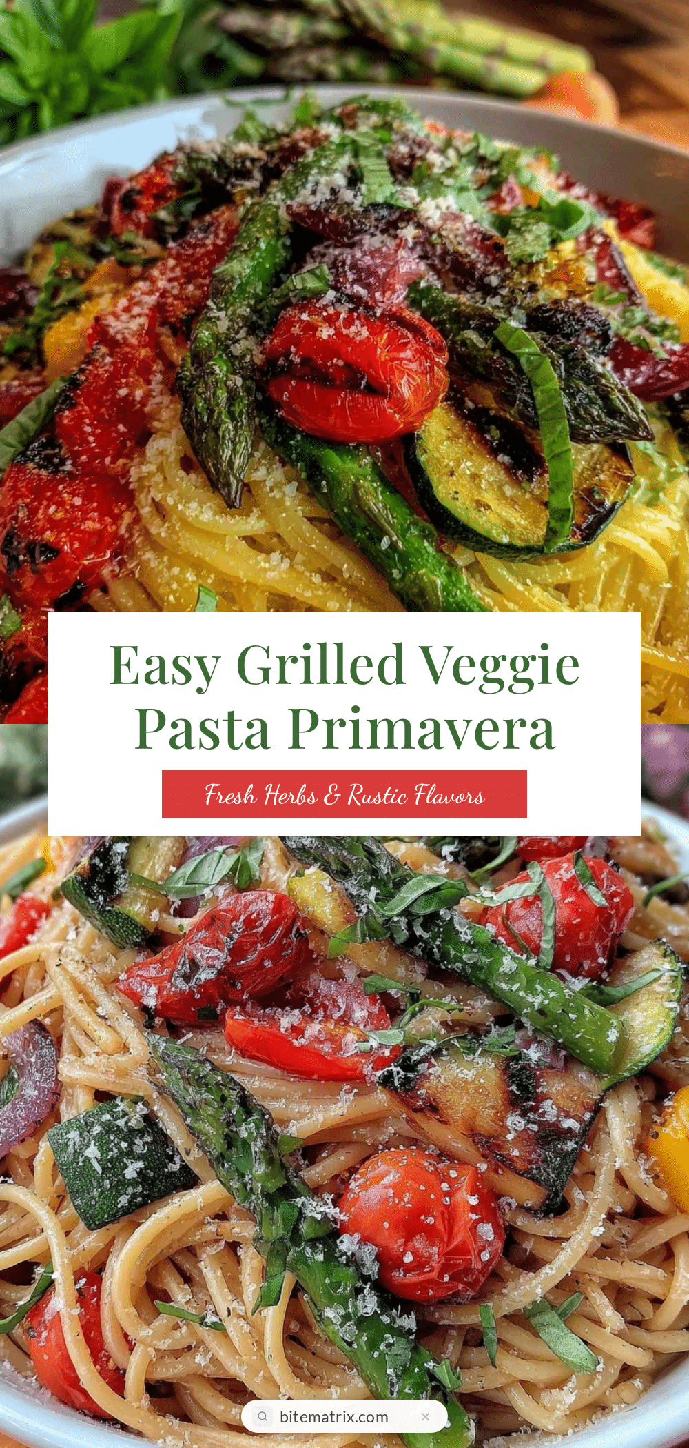fresh grilled vegetable pasta primavera recipe
