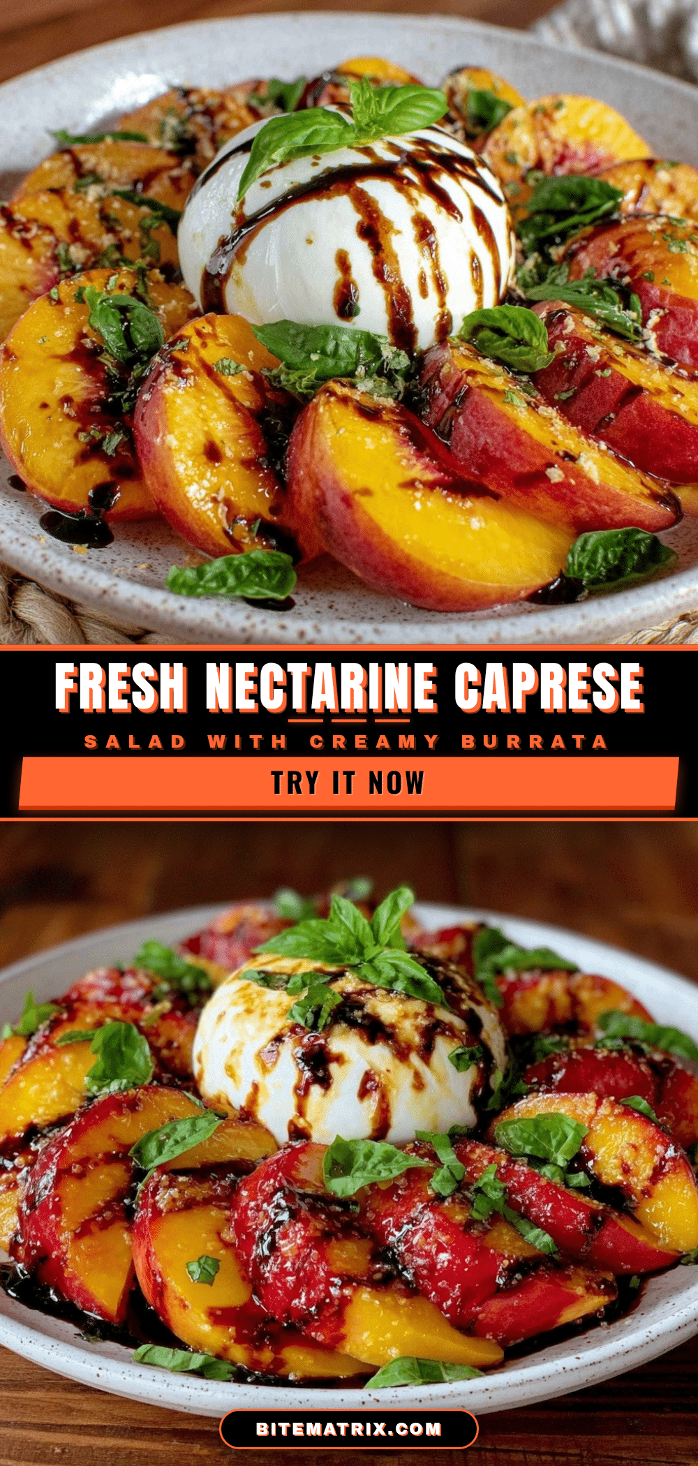 fresh nectarine caprese salad recipe
