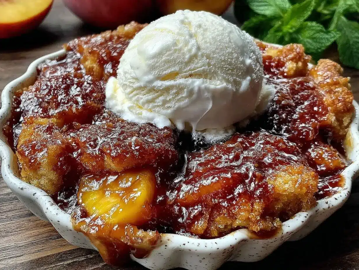 fresh peach cobbler preparation steps