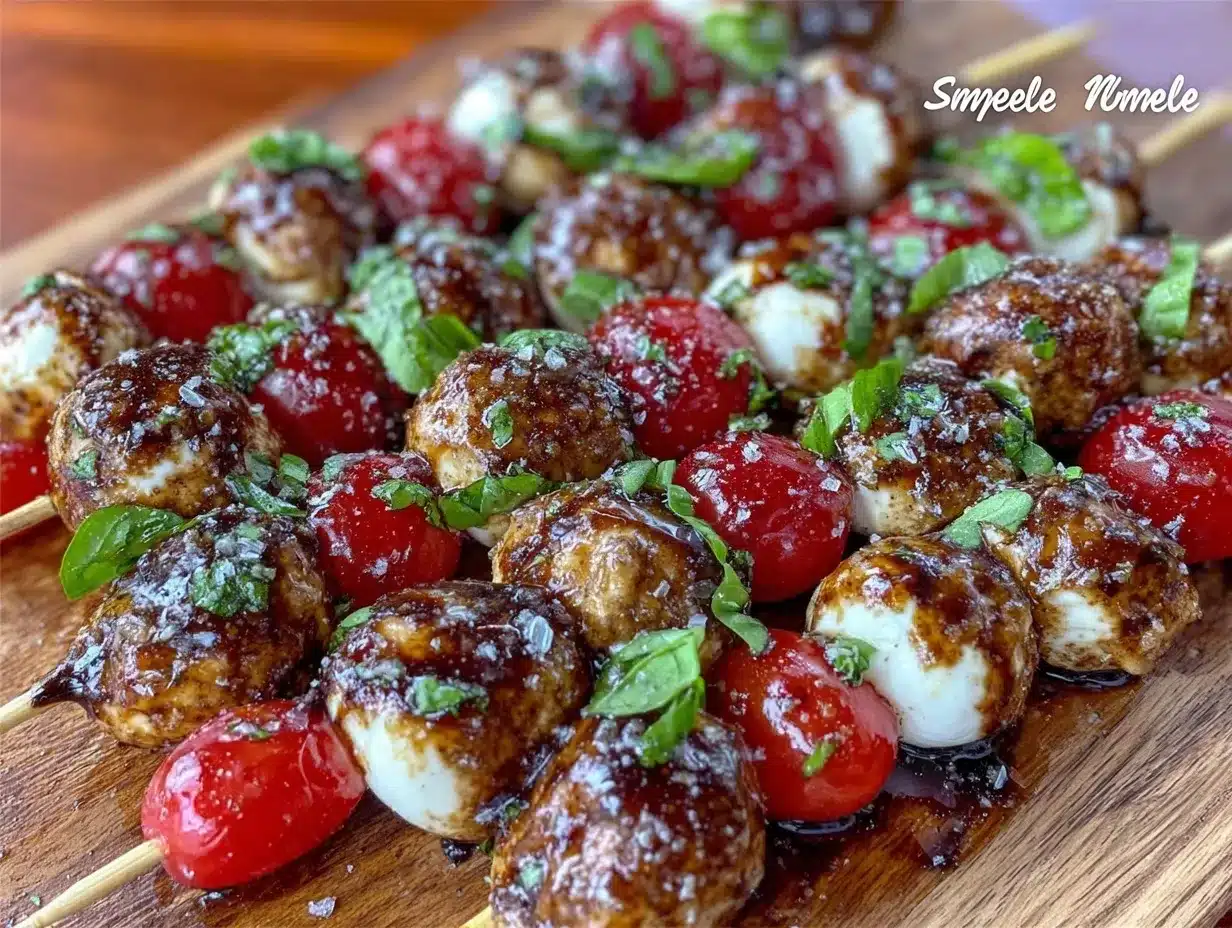 Fresh Star-Spangled Caprese Skewers preparation steps