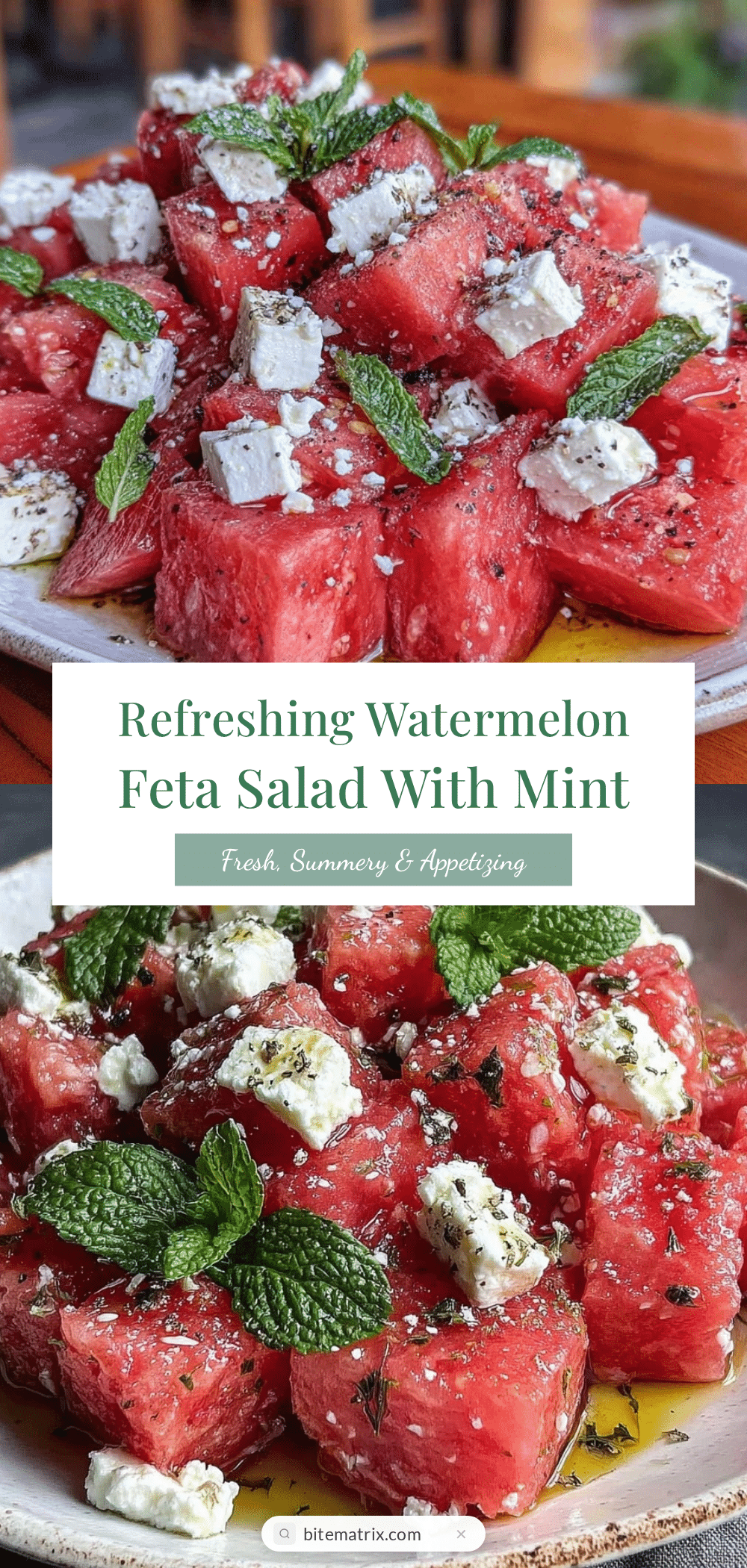 fresh watermelon feta salad with mint recipe