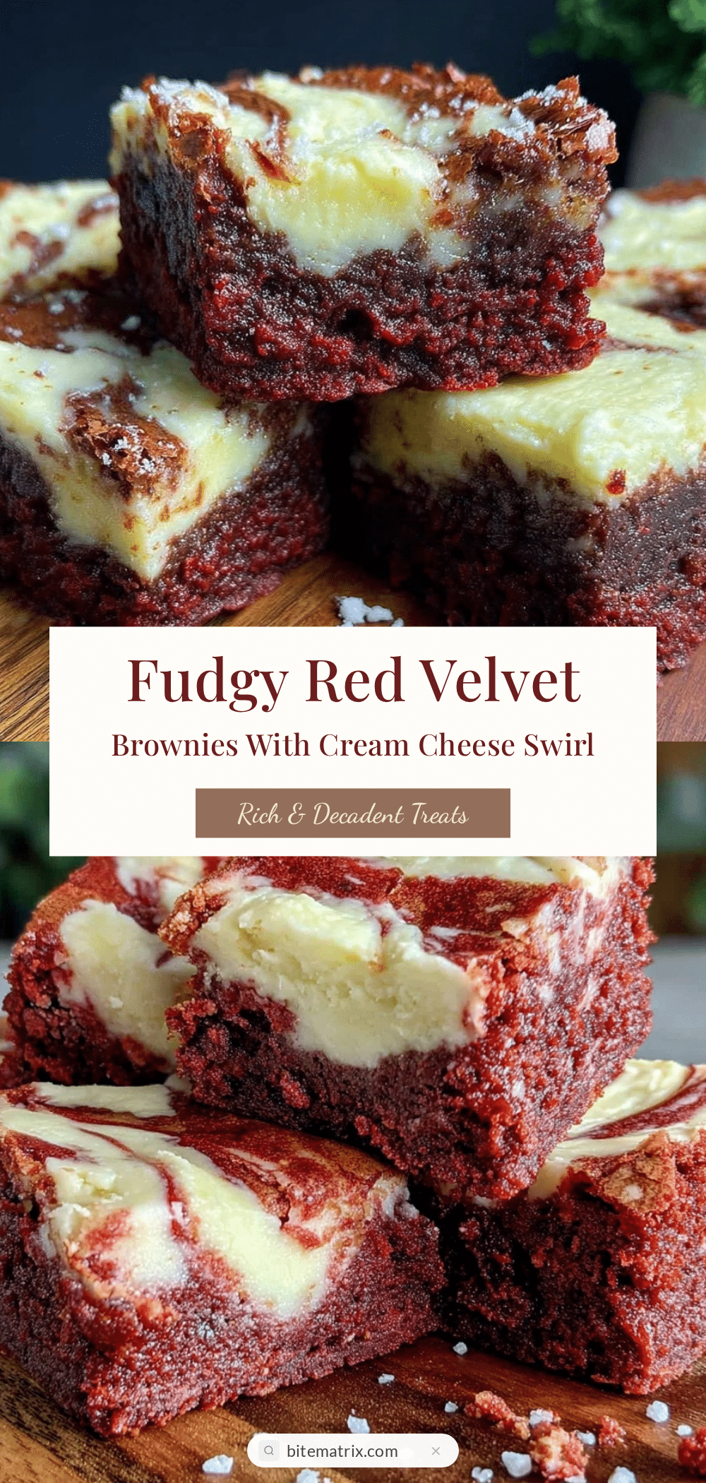 fudgy red velvet brownies with cream cheese swirl recipe