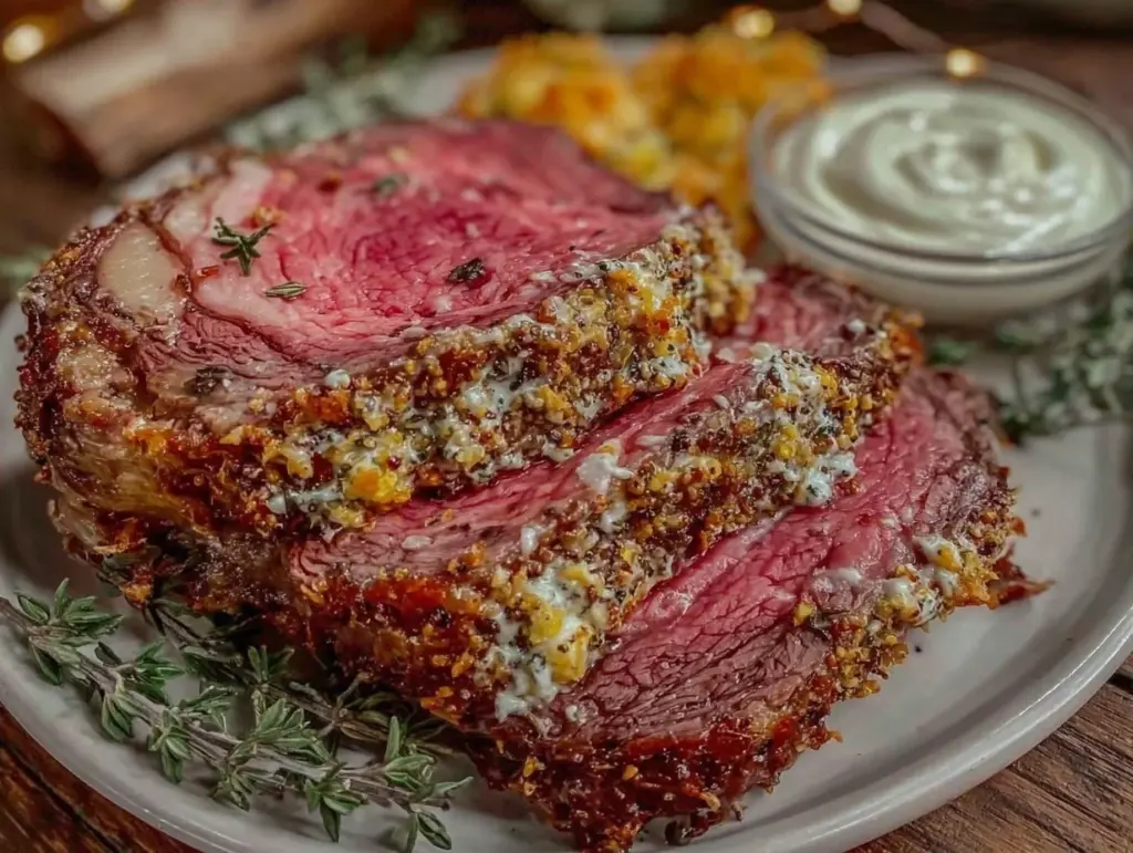 garlic herb prime rib - featured image