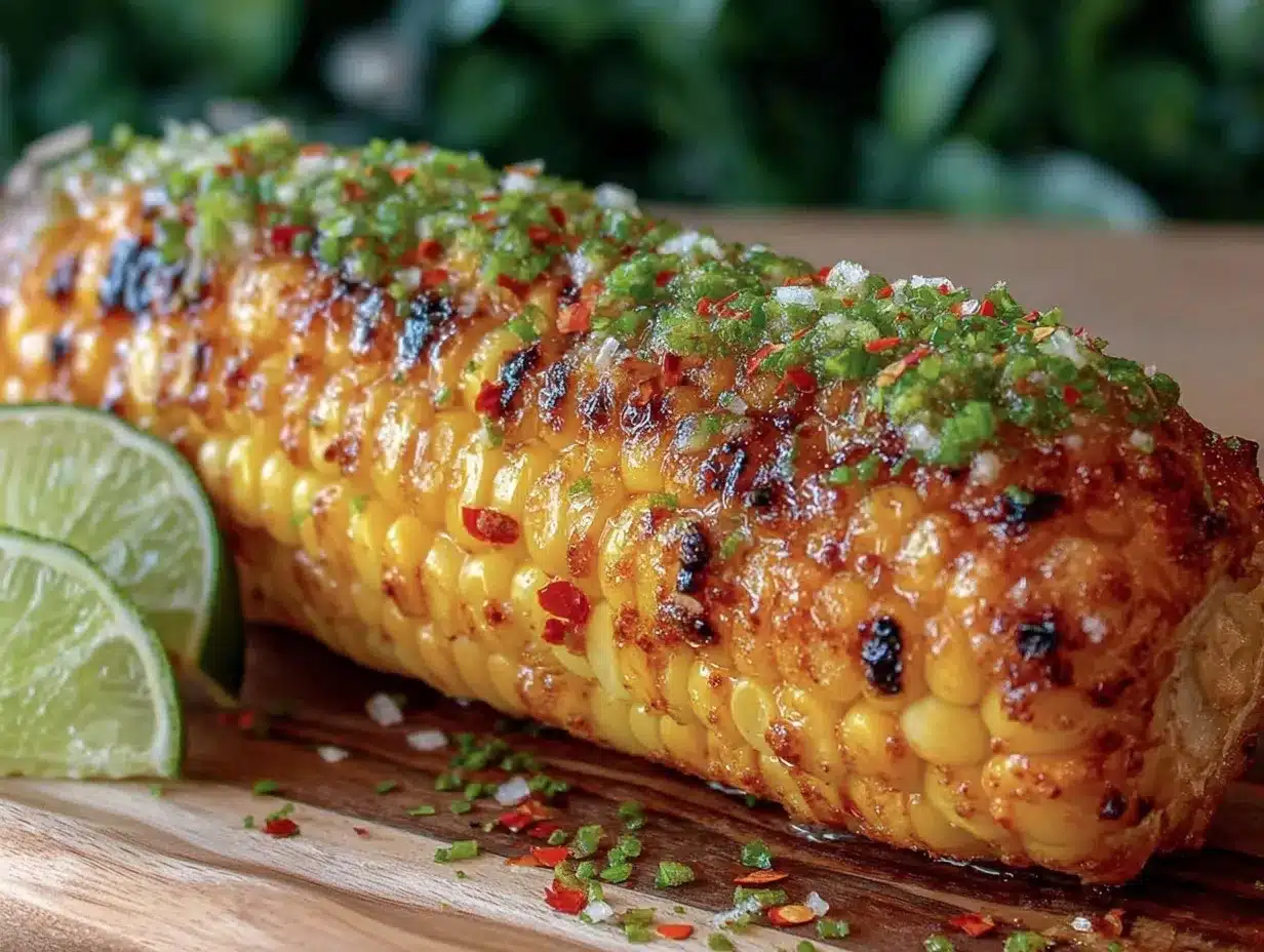 grilled corn on the cob with chili lime butter preparation steps