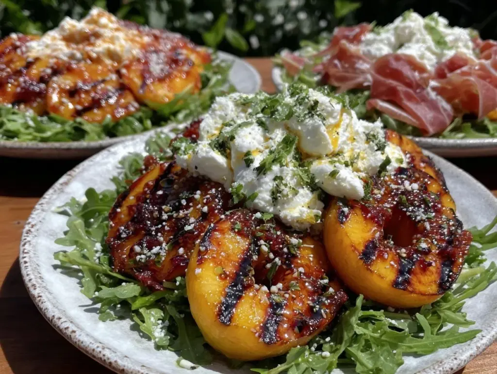 grilled nectarine salad - featured image
