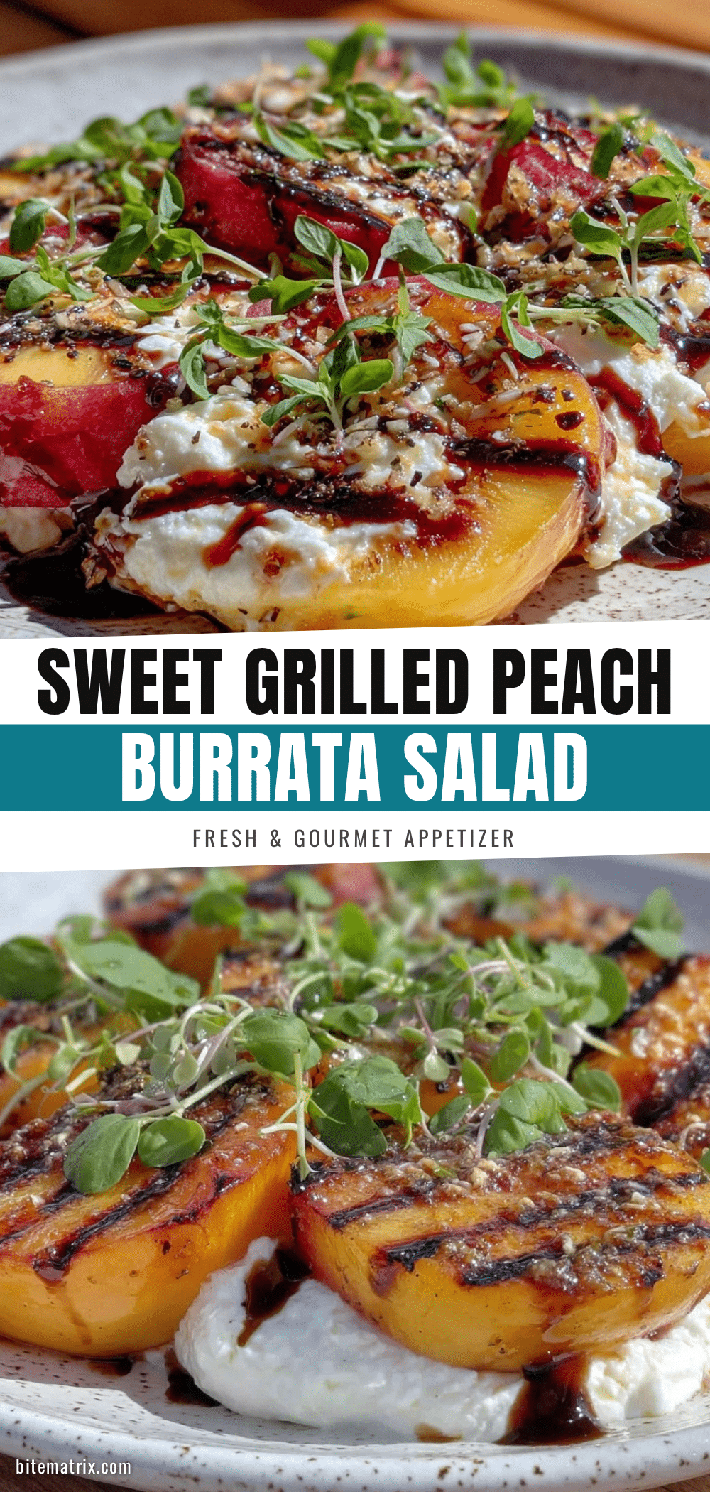grilled peach and burrata salad recipe