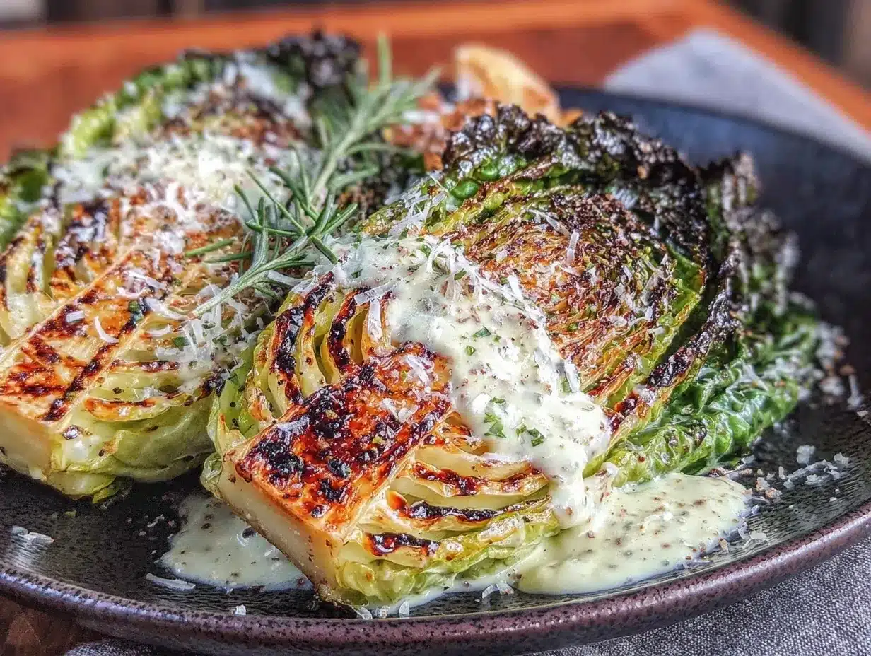 grilled romaine Caesar salad preparation steps