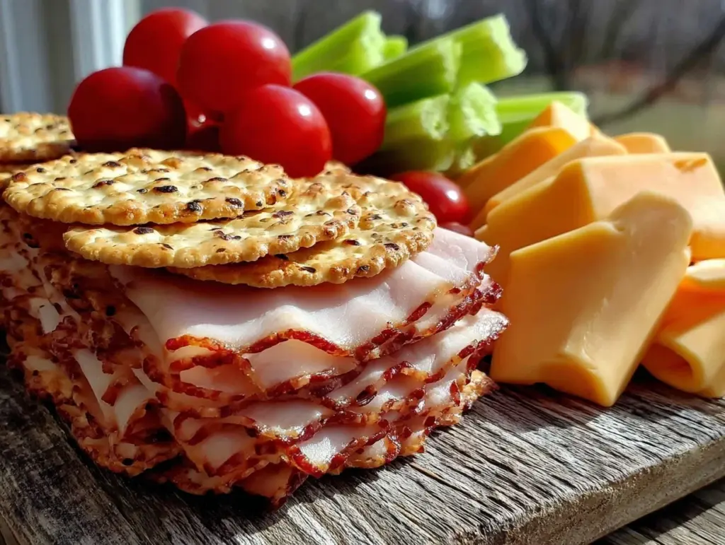 homemade turkey and cheese Lunchables - featured image