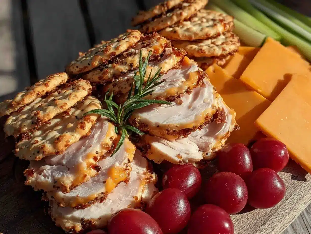 homemade turkey and cheese Lunchables preparation steps