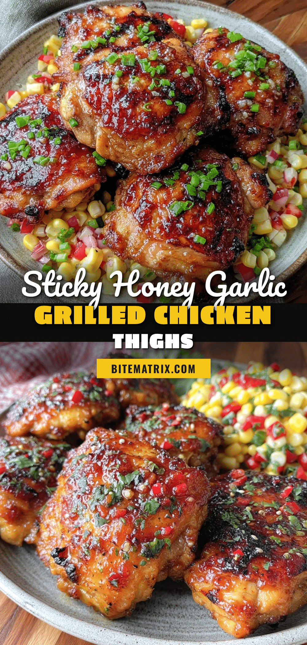 honey garlic grilled chicken thighs recipe